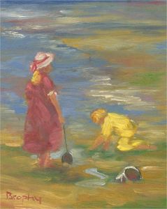 Brophy - Contemporary Acrylic, Children in the Sea