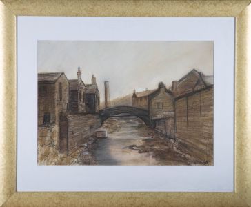 S. Wright - 20th Century Pastel, Industrial Town