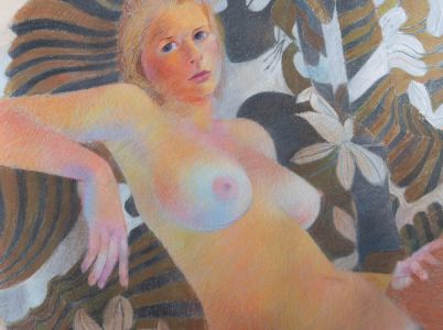 John Ivor Stewart PPPS (1936-2018) - Contemporary Pastel, Engaging Nude