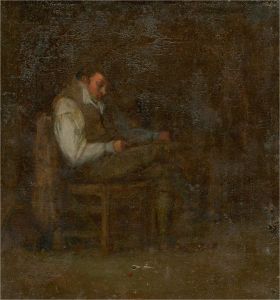 18th Century Oil - The Sleeping Drunk