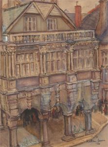 Kathleen Laurie - 1954 Watercolour, Columns and Arches
