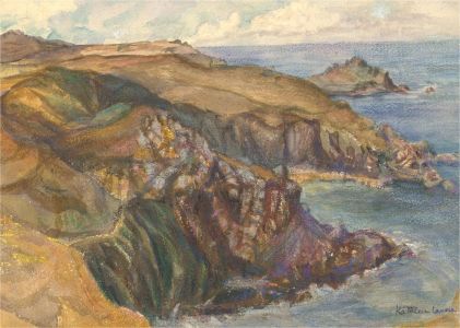 Kathleen Laurie - Mid 20th Century Watercolour, The Coves at Zennor, Cornwall