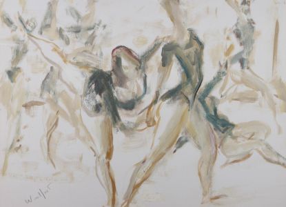Marius Woulfart (1905-1991) - Mid 20th Century Oil, Ballerinas II