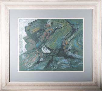 James Edmund Holmes (1926-1984) - 1976 Pastel, Rock Formation