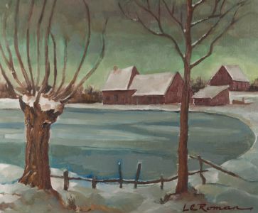 L.C. Roman - 20th Century Oil, Frozen Lake