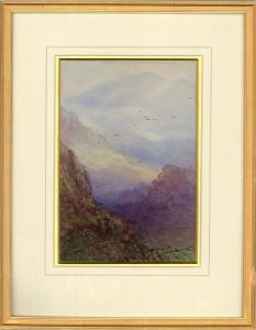 J.W. Hamilton Marr ARCA (1846-1913) - Watercolour, The Cumberland Hills