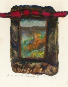 1989 Mixed Media - A Window In Bomarzo
