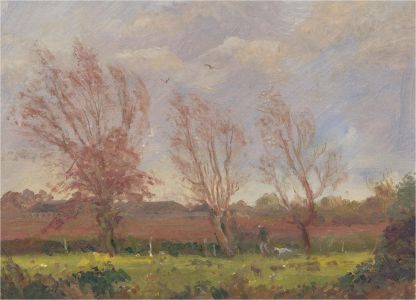 Keith Johnson (1931-2018) - Contemporary Oil, Three Willows, Ludham