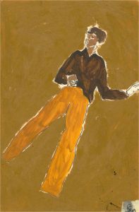 Ben Carrivick - Contemporary Oil, Posing with Brown Hat