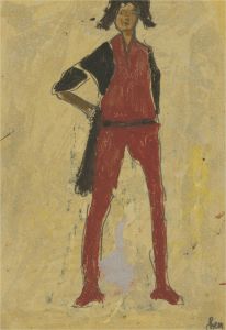 Ben Carrivick - Contemporary Oil, Brown Suit and Black Coat