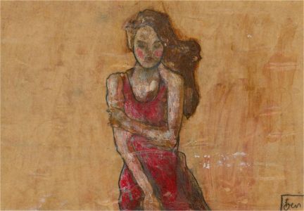 Ben Carrivick - Contemporary Oil, Long Brown Hair