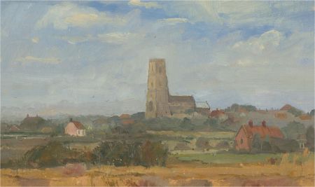 Keith Johnson (1931-2018) - Contemporary Oil, Norfolk Church