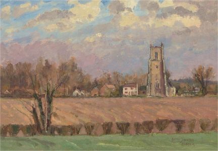 Keith Johnson (1931-2018) - Contemporary Oil, Autumn Light, Runham
