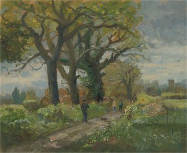 Keith Johnson (1931-2018) - Contemporary Oil, A Spring Walk