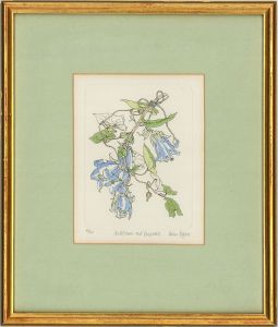 Brian Higbee - Signed Mid 20th Century Etching, Bellflower and Bindweed