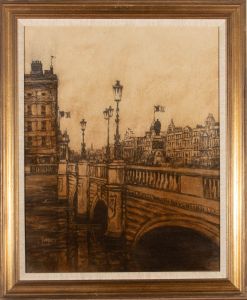 Edward Tomkus (b.1936) - 20th Century Oil, O'Connell Bridge