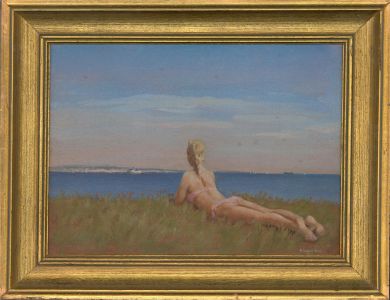 Stewart Charles Hine (1928-2018) - 2001 Oil, Sunbather, St. Helens