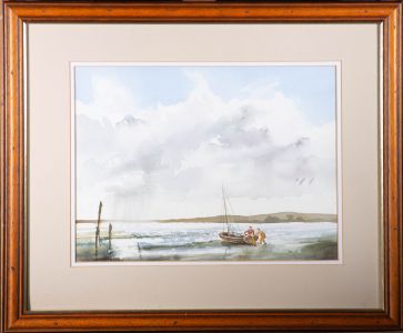 Frank Cosford - 20th Century Watercolour, The Boat on the Lake