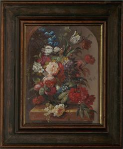 Van Biss - Early 20th Century Oil, Dutch Floral Still Life