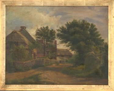 Late 19th Century Oil - Village Street