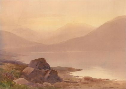 George Drummond Fish (1876-1938) - Watercolour, Killary Harbour, Ireland