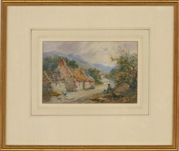 The Honorable Mrs Archer Turnour - 1872 Watercolour, Tumbled Down Cottage