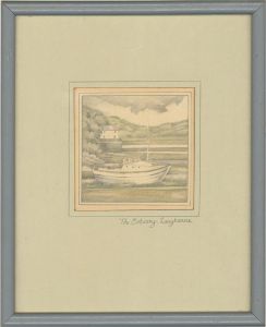 Contemporary Graphite Drawing - Laugharne Estuary
