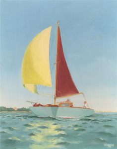 Stewart Charles Hine (1928-2018) - 1971 Oil, Full Sails