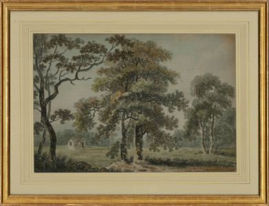 Follower of Paul Sandby RA (1731–1809) - 18thC Watercolour, House In The Meadow