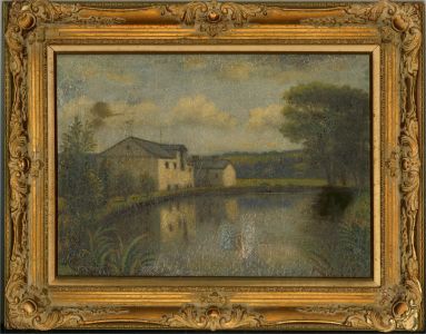 A. Matthews - 1931 Oil, House On The Water