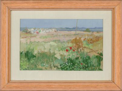 Dorothy Watkins - 1992 Gouache, Wild Flowers on the Exe Estuary