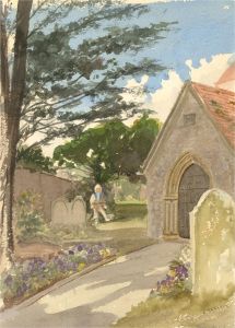 Stewart Charles Hine (1928-2018) - 1993 Watercolour, Sat by the Church