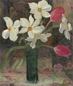 Keith Johnson (1931-2018) - Contemporary Oil, Spring Flowers