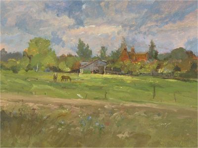 Keith Johnson (1931-2018) - Contemporary Oil, Hog Bog Lane