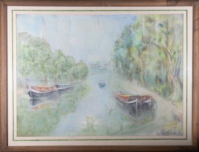 A. E. Hance - 1996 Pastel, Swans In Love