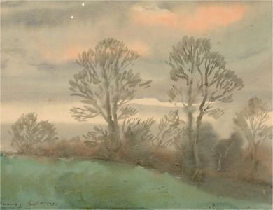 1951 Watercolour - Winter Trees