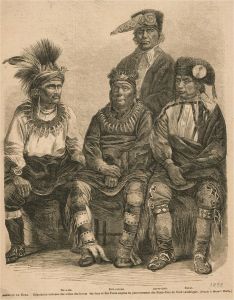 1879 Wood Engraving - North American Indigenous Tribe Leaders
