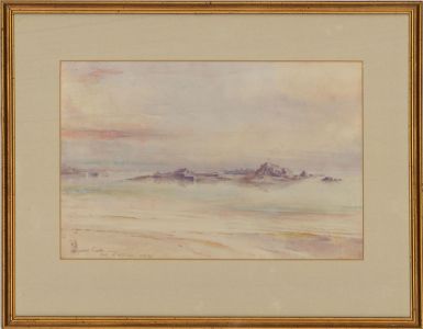 Ada M. Wlliams - 1910 Watercolour, Elizabeth Castle
