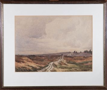 E.R. Mason - Mid 20th Century Watercolour, Two Figures in the Distance
