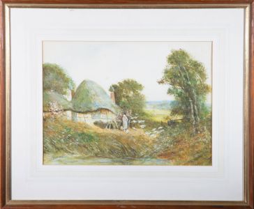 Frederick Hines (1875-1928) - Late 19th Century Watercolour, Feed the Birds