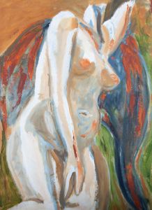 Eddie Bianchi (fl.1975-95) - Contemporary Oil, Reclining Nude Torso