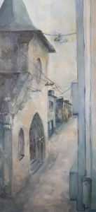 Mid 20th Century Oil - Church Side Street