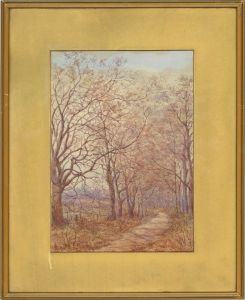 E. K. Ramsay - 1917 Watercolour, Woodland Path