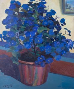 Charles Holmes - Mid 20th Century Oil, Cineraria