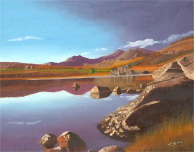 N.K. Day - 2005 Oil, The Snowdon Horseshoe & Llynnau Mymbyr