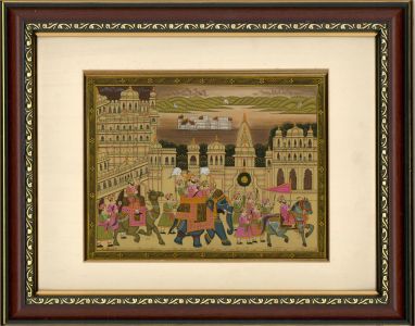 Mid 20th Century Gouache - Royal Procession