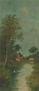 E. Tanner  - Early 20th Century Oil, The Rowboat