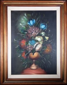Large Contemporary Oil - Floral Still Life