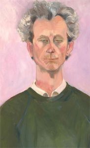 For Restoration 20th Century Oil - Grey Hair and Green Jumper