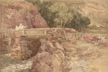 20th Century Watercolour - Stone Bridge